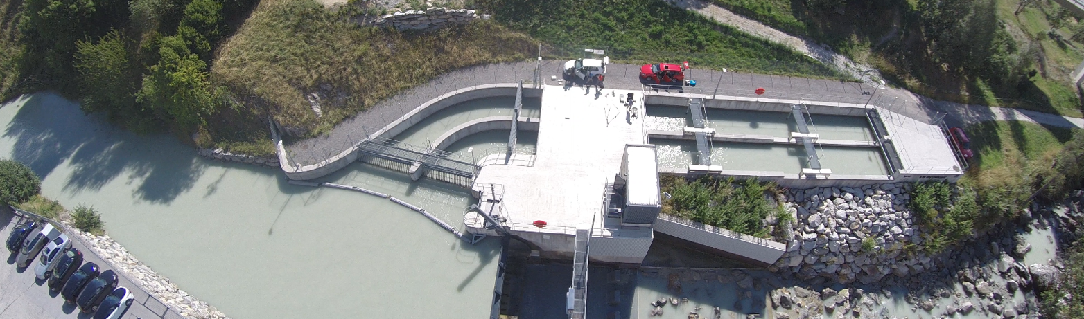 Die Entsandungsanlage Wysswasser bei Fiesch im Kanton Wallis.